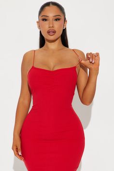 Available In Black And Red. Maxi Dress Spaghetti Straps Sweetheart Neckline Ruched Detail Stretch Compression Rib 86% Rayon 14% Spandex Imported | Lyla Snatched Maxi Dress in Red size XL by Fashion Nova