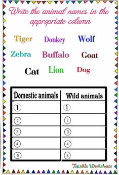 an animal themed worksheet with animals and their names in the uppercase letters