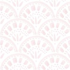 a white and pink wallpaper with an intricate design