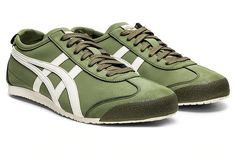 Tiger Shoes, Tiger Mexico 66, Onitsuka Tiger Mexico 66, Mexico 66, Cream Shoes, Green Sneakers, Onitsuka Tiger, Unisex Shoes, Recycled Leather