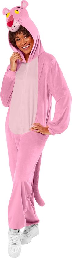 PRICES MAY VARY. Officially licensed adult Pink Panther costume, look for trademark on label and packaging to help assure you've received authentic safety-tested item Adult one-piece Comfywear costume jumpsuit IMPORTANT: Costumes are sized differently than apparel, use the Rubie’s Size Chart image, do not choose based on child’s age or clothing size Rubie's Comfywear jumpsuits are fun and easy to wear year around Family-focused, and based in the U.S.A. since 1951, Rubie’s has classic and license Peppa Pig Adult Costume, Superhero Suits Pink, Pink Panther Costume, Panther Costume, Cat Ears And Tail, Costume Jumpsuit, Cat Cosplay, Holiday Costumes, Pink Panther