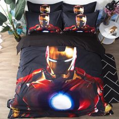 the iron man bedding set is ready to be made