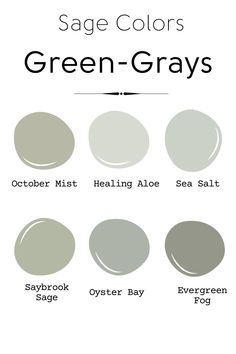 the sage colors for green - grays