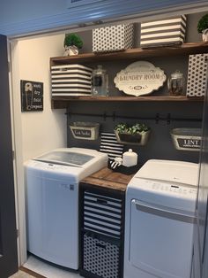 a washer and dryer sitting next to each other