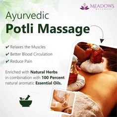 Let the healing properties of herbs and spices embraced in Potli Massage restore balance to your body, mind, and soul. 🏥 Visit MEADOWS for all your Beauty & Wellness concerns : 📲 9650413400 📲 WhatsApp Us : https://bit.ly/MeadowsWA #Meadows #MeadowsWellness #bestoffers #ayurvedicmassage #ayurveda #ayurvedalife #ayurvedic #ayurvediclifestyle #ayurvedictreatment #massagetherapy #ayurvedicskincare Properties Of Herbs, Wellness Kit, Ayurvedic Skin Care, Ayurvedic Massage, Herbs And Spices, Beauty Wellness, Massage Therapy, Healing Properties