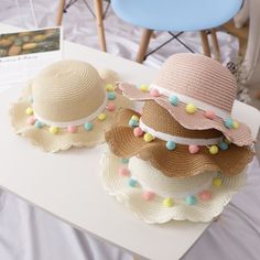 This beach set includes a stylish straw hat and bag perfect for protecting little ones from the sun. The adjustable chin strap ensures the hat fits securely and comfortably, and the drawstring bag is perfect for keeping trinkets safe and sound. Make the most of your beach days with this fashionable and practical beach set. Toddler Girl Accessories, Baby Summer Hat, Beige Hat, Straw Hat Beach, Toddler Bag, Beige Bag, Summer Lace, Pink Hat, Beach Hat