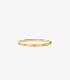 Miller Stud Hinge Bracelet, 5mm: Women's Designer Bracelets | Tory Burch Tory Burch Bracelet, Designer Bracelets, Tory Burch Jewelry, Pearl Hoop Earrings, Hinged Bracelet, Tory Burch Miller, Wallet Chain, Handbag Shoes, Watches Jewelry