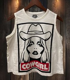 COWGIRL MUSCLE CROP TOP Vintage Cowgirl, Grunge Punk, Scoop Neck Tank Top, Crop Tank, New Life, The Modern, Layering, Cool Outfits, Scoop Neck