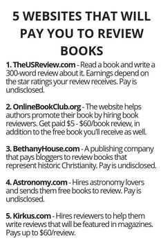 the five website features that will pay you to review books, and how they can use them