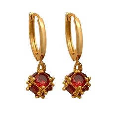 Red Glass Dangle Earrings - Delicate Design Ear Accessories Elevate your accessory game with our stunning Red Glass Dangle Earrings. These exquisite earrings are designed for those who appreciate elegance and a touch of sophistication in their jewelry collection. Key Features: Unique Delicate Design: Crafted with a focus on artistry, these earrings feature a delicate design that effortlessly complements any outfit. Vibrant Red Glass: The eye-catching red glass adds a pop of color, making these e Red Single Hoop Earring For Party, Elegant Red Metal Hoop Earrings, Elegant Red Hoop Earrings With Ear Wire, Red Gold Plated Earrings For Party, Red Ruby Single Earring, Single Ruby Earring In Red, Red Gold Plated Drop Earrings, Ear Accessories, Color Making