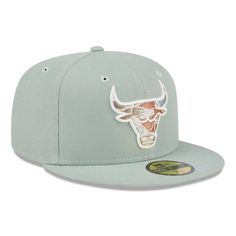 Lighten up your Chicago Bulls headwear with this Springtime 59FIFTY hat. Designed by New Era, it features a raised Chicago Bulls logo in a camo-inspired colorway and a pastel undervisor. The fitted construction provides your ideal fit. High Crown Six panels with eyelets Flat bill Brand: New Era Fitted Structured fit Embroidered graphics with raised details Material: 100% Polyester Contrast-color undervisor Officially licensed Wipe clean with a damp cloth Imported Casual Brimmed Fitted Hat For Baseball Season, Casual Flat Brim Hats For Fan Gear, Chicago Bulls Hat, Chicago Bulls Logo, Bulls Logo, Bull Logo, 59fifty Hats, Nba Chicago Bulls, New Era Fitted