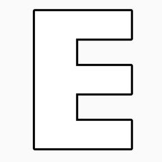 the letter e is shown in black and white