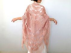 💕Wedding shawl, bridal wrap, bridal cover up,rose wrap, virus shawl, crochet, evening shawl, winter wedding, crochet shawl, fringed shawl  Wedding shawl the perfect winter wedding accessory, my luxurious wrap will keep you warm and cozy all night long. 💕If you are in a hurry, please contact with me expedite shipping available 💕 100% Handmade 💕MATERİAL: Mohair, wool, acrylic.  💕 MEASUREMENTS:  Length: 90'' ( 230 cm) Width: 39'' (100 cm) (without fringes) 💕Color: BLUSH PINK (AS SHOWN)  💕 CA Pink Bohemian Shawl For Wedding, Pink Shawl For Wedding And Festivals, Bohemian Crochet Shawl For Weddings, Cream Lace Wedding Shawl, Crochet White Wedding Shawl, Bridal Cape Winter, Pink Crochet Lace Shawl In Bohemian Style, Bohemian Pink Shawl With Crochet Lace, Virus Shawl