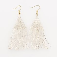 Silver Petite Luxe Earring – INK+ALLOY Elegant Summer Chandelier Earrings With Tassels, Elegant Summer Tassel Chandelier Earrings, Silver Beaded Tassel Drop Earrings, Silver Beaded Earrings With Fringe For Party, Adjustable Silver Tassel Earrings For Party, Silver Beaded Fringe Earrings For Party, Elegant Beaded Earrings With Dangling Beads For Festive Occasions, Elegant Dangle Beaded Earrings For Summer, Elegant Summer Earrings With Dangling Beads