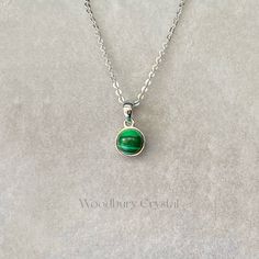 *925 Sterling silver malachite necklace size around 8mm *All chains are tarnish resistant *18inch and 22inch adjustable chain (18inch≈46cm 22inch≈56cm) Refunds and Exchanges I gladly accept returns and exchanges Just contact me within: 3 days of delivery Ship items back to me within: 7 days of delivery Please contact me if you have any problems with your order. The following items can't be returned or exchanged * Custom or personalized orders * Items on sale Returns and exchange details Your sat Green Sterling Silver Charm Necklace, Sterling Silver Necklace For May Birthstone, Green Gemstone Charm Necklace In Sterling Silver, Green Gemstone Sterling Silver Charm Necklace, Silver Jewelry With Adjustable Chain For May Birthstone, Silver Pendant Crystal Necklace For May Birthstone, Green Sterling Silver Charm Necklace With Round Pendant, Sterling Silver Jewelry With Adjustable Chain For May Birthstone, Spiritual Sterling Silver Crystal Necklace With Adjustable Chain