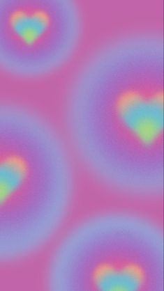 an abstract background with many circles in pink, blue and green colors that appear to be distorted