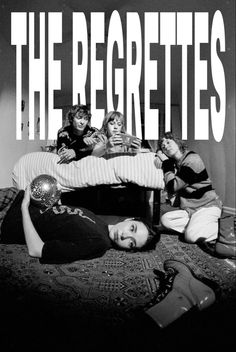 three women laying on a bed with the caption'the regettes '