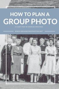 an old black and white photo with the words how to plan a group photo on it