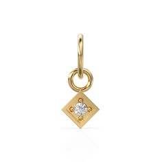 Round Diamond Petite Solid Yellow Gold Charm Pendant, high end gold charm finding for your high end project! Stamped "14k or 18k"! Diamonds: 1pc, 3.50x1.50mm (0.05 cts.) Dimensions: 9mm x 5.65mm approx. Weight: 0.45g (14k) 0.55g (18k) MATERIAL: 14k or 18k Solid Yellow Gold, Genuine Natural diamonds * Please note that Gold orders are made to order in your choice of Gold KT / Color & Beads drilled to choice so please look at handling time carefully before placing orders. * All findings made in Gold come with Real Diamonds / Gemstones and Silver findings come with CZ  (Cubic Zirconia) not diamonds. * Photos are taken with macro lens. Please refer to the size mentioned in the description carefully. * Returns & Shipping 1. Everything is handcrafted made-to-order so please look at handling time Round Diamond Pendant, Diamond Charm, Square Diamond, Gold Charm, Christmas Sale, Real Diamonds, Solid Yellow, Diamond Gemstone, Diamond Pendant