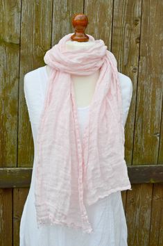 This light pink scarf made from 100% linen fabric will become your favorite spring or summer accessory. Fits both men and women as well as goes well with any kind of outfit from formal to every day or fancy ones. LINEN SCARF SPECIFICS: ○ Size: choose. ○ Color: light pink or blush pink. Please pay attention, colors might vary due to computer monitor settings and lightening. ○ Materials: 100% linen (softened and washed). ○ Ready to ship. ○ If you want to change any detail: color, size or style, do Casual Linen Scarves For Summer, Pink Cotton Scarf For Spring, Linen Scarf Outfit, Men Scarf, Spring Scarf, Womens Scarf, Linen Scarf, Spring Scarves, Scarf Outfit