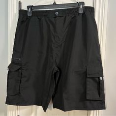 L. P. E. Z. Brand Black Cargo Shorts Size Xxxl. Brand New Without Tags. Runs A Little Big Black Athletic Shorts With Side Pockets For Outdoor, Sporty Black Cargo Shorts, Black Cargo Shorts With Pockets For Sports, Black Athletic Shorts With Cargo Pockets, Black Athletic Shorts With Side Pockets For Outdoor Activities, Black Sporty Cargo Shorts With Side Pockets, Sporty Black Cargo Shorts With Side Pockets, Black Shorts With Multiple Pockets For Outdoor Activities, Black Cargo Shorts With Side Pockets For Sports