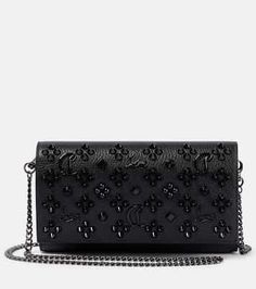 Paloma embellished leather clutch