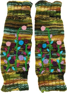 A warm and cozy unisex winter leg warmers with jungle sunset vibes.  These easy-to-wear, comfortable pure wool leg warmers are one-size-fits-all, and can be used by both men and women. #tlb #bohogift #Fall #Floral #Handmade #WoolLegWarmer #UnisexLegWarmer Twee Style, Jungle Sunset, Twee Fashion, Winter Leg Warmers, Bridesmaids Outfits, Wool Leg Warmers, Woolen Socks, Crochet Leg Warmers, Elegant Crochet