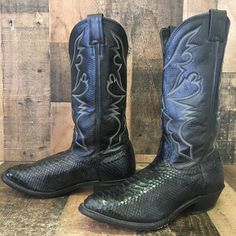 Mens Extra Wide. See Photos. In Good Used Condition. Boots Have Marks, Scuffs, Scratches And Show Heel Wear. See Photos. Shipping With Usps Priority Mail. Snakeskin Cowboy Boots, Cowboy Boots Mens, Black Cowboy Boots, Mens Cowboy, Harness Boots, Boots Mens, Cowboy Boots Women, Cowboy Western, Mens Shoes Boots