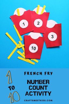 french fry number count activity for kids