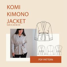 the kimono jacket sewing pattern is easy to sew