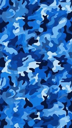 an abstract blue camouflage background that looks like it has been painted