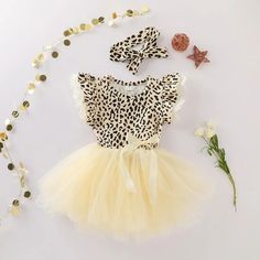 New Girl's Dress With Headband Cute Summer Dress With Matching Headband, Cute Spring Dresses With Matching Headband, Baby Leopard, Leopard Print Baby, Sequin Decor, Online Kids Clothes, Cute Letters, Neck Bow, Trendy Baby