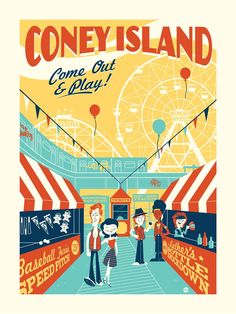 an advertisement for coney island is shown