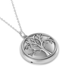 Style Number - AZ17873
This 14k white gold tree of life pendant necklace from Allurez is a prime example of vintage charm. A curvy tree pattern inspired by nature is featured on the front of the pendant, accenting the gold locket with beauty.This picture locket opens to reveal two photo holders to securely hold images of the things you hold most dear and comes with your choice of a matching gold 16 or 18 chain. The back of this locket can be engraved with the text of your choosing. White Gold Tree, Gold Tree Of Life, Picture Locket, Gold Tree, Gold Locket, Tree Pattern, Tree Of Life Pendant, Photo Holders, Tree Patterns