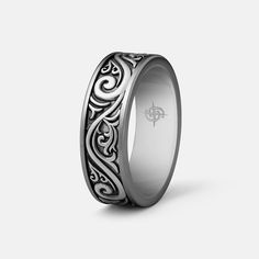 The Component ring is inspired by a classic band ring shape and features a mixed material composition. The outer edges and body are forged from high grade Tungsten steel while the inner design is handcrafted from sterling silver.
75-80% tungsten with 20-25% sterling silver (depending on size). 8mm width band. Classic Stainless Steel Round Band Rings, Classic Stainless Steel Rings With Polished Finish, Classic Titanium Ring With Polished Finish, Classic Silver Titanium Rings, Classic Titanium Jewelry For Gifts, Elegant Silver Titanium Ring, Formal Stainless Steel Round Band Ring, Silver Stainless Steel Ring With Brushed Finish, Adjustable Silver Titanium Rings