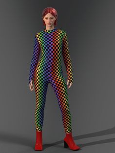 Pride costume, Rainbow bodysuit, Female Pride Parade costume, Rave outfit, Rave set, Pole dance outfit 【Sizes】 This model is available in XS \ S \ M \ L \ XL  Information on Sizes and Measurements can be found on the last picture Please take a look at the sizing charts before placing an order. **NOTICE: If you are in between size, we recommand you to size down. **NOTICE: If you want the bodysuit to fit your body tightly letting your body shape stands out, we recommand you to order one size down Fitted Rave Unitard For Cosplay, Fitted Multicolor Costumes For Cosplay Events, Multicolor Fitted Costume For Cosplay, Stretch Long Sleeve Bodysuit For Costume Party, Fitted Jumpsuits And Rompers For Halloween Costume Party, Fitted Rave Bodysuit For Costume Party, Fitted Long Sleeve Unitard For Cosplay, Fitted Bodysuit For Costume At Cosplay Events, Fitted Bodysuit For Cosplay Events And Costume Parties