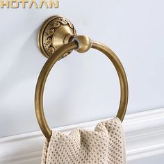 48265234612528 Ring Towel Holder, Brass Towel Ring, Towel Ring Bathroom, Bathroom Towel Holder, Round Towel, Bathroom Model, Towel Holder Bathroom, Classic Bathroom, Towel Rack Bathroom