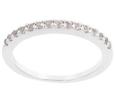 For a little bit of extra bling, try this stackable band ring on for size. It boasts cubic zirconia Diamonique simulated diamonds at the top, giving you that touch of shine you love. Fine Jewelry Cubic Zirconia Stackable Half Eternity Rings, Adjustable Stackable Rings With Diamond Accents, Stackable Diamond White Cubic Zirconia Diamond Ring, Stackable Diamond White Cubic Zirconia Ring, Stackable Cubic Zirconia Diamond White Ring, Stackable Diamond Birthstone Ring For Promise, Stackable Promise Rings With Diamond Accents, Stackable Cubic Zirconia Rings With Prong Setting For Promise, Cubic Zirconia Stackable Rings With Prong Setting For Promise