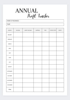 an annual project tracker is shown in this printable sheet for students to practice their writing skills