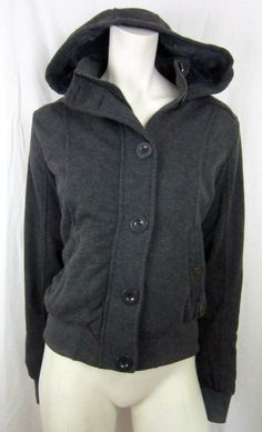 SNOBBISH FUR LINED WOMEN'S HOODED  FULL ZIP JACKET GRAY SIZE MED. JACKET IS IN GREAT LOOKING CONDITION  WITH ALL BUTTONS, ZIPPER AND SEAM  STITCHING STRONGLY IN PLACE.  NO HOLES, RIPS OR STAINS. MEASUREMENTS TAKEN JACKET LYING DOWN FLAT PIT TO PIT - 18" SHOULDER SEAM TO CUFF - 24" COLLAR TO HEM - 20" (BC) Gray Jacket, Athletic Jacket, Zipper, Grey