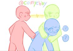 two cartoon characters are hugging each other with the caption that says, comfy