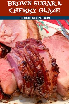 Brown Sugar and Cherry Glaze for Ham Cherry Glazed Ham Recipes, Cherry Glaze For Ham, Christmas Ham Glaze Recipe, Cherry Ham Glaze Recipe, Cherry Sauce For Ham, Cherry Ham Glaze, Cherry Glaze Recipe, Christmas Ham Glaze