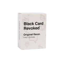 the black card is packaged in a white box