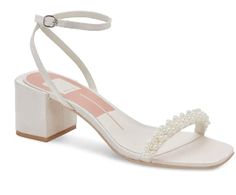 Dolce Vita Zalima Sandal - Nordstrom White Pearl Heels, Hoco Shoes, Pearl Heels, Dolce Vita Heels, Bridal Shoes Low Heel, Wedding Shoes Low Heel, Wedding Shoes Bride