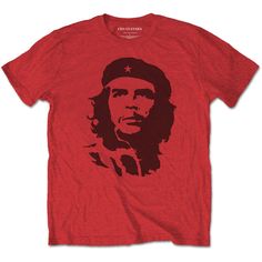 Che Guevara Black on Red Unisex T-Shirt Che Guevara T Shirt, Screen Printing Designs, Red Design, Red T, Red Tshirt, High Quality T Shirts, Black Shirt, Unisex T Shirt, Che Guevara