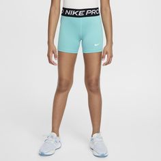 The Nike Pro Shorts are a super-duper stretchy, supportive layer that can be worn alone, or under your shorts or uniform. Add in Dri-FIT technology and sweat has no chance. Nike Pro Shorts Kids, Nike Pro Shorts Girls, Shorts For Kids, Nike Pro Shorts, Super Duper, Kids Nike, Nike Pros, Kids Shorts, Nike Shorts