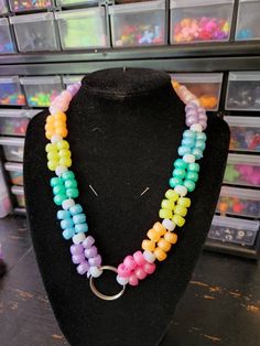 Rainbow chains Kandi choker