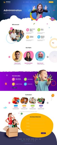 the landing page for this website is designed to look like it has many different colors and shapes