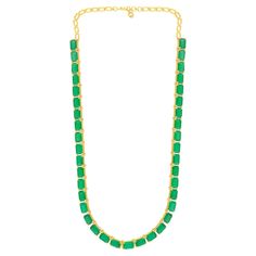 Crafted with meticulous attention to detail, this necklace showcases exquisite craftsmanship and a commitment to excellence. The 14k yellow gold setting provides a warm and luxurious backdrop for the emeralds, enhancing their color and creating a harmonious composition. The choker length adds a modern and trendy touch, gracefully adorning the neckline. Item Code :- SEN-5124 (14k) Gross Weight :- 18.52 gm 14k Yellow Gold Weight :- 13.94 gm Emerald Weight :- 22.90 carat Necklace Length :- 16 Inche Green Emerald Necklace, Gemstone Choker Necklace, Gold Jewelry Gift, Gemstone Choker, Choker Style Necklace, 18k Gold Necklace, Zambian Emerald, Gold Jewelry Necklace, Yellow Gold Jewelry