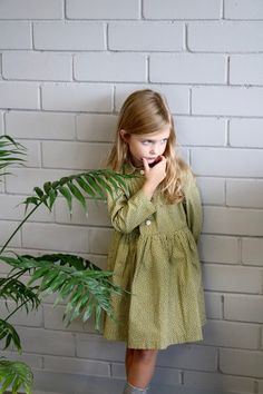 Green Cotton Dress For Fall, Yellow Cotton Dress For Fall, Playful Green Long Sleeve Dress, Daughter Dress, Dresses Handmade, Like Mother Like Daughter, Mother Daughter Dress, Cotton Poplin Dress, Mommy And Me Dresses